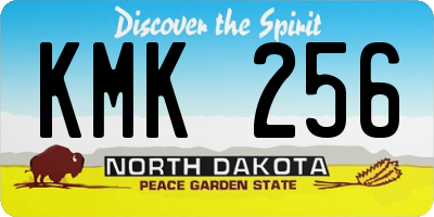 ND license plate KMK256