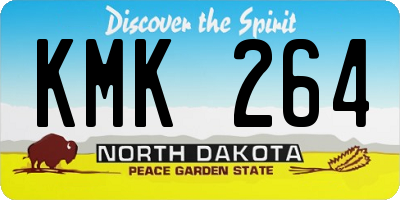 ND license plate KMK264