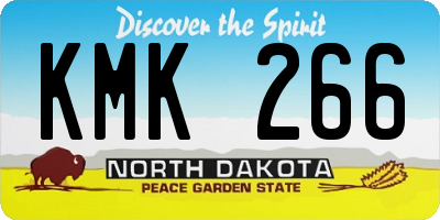ND license plate KMK266