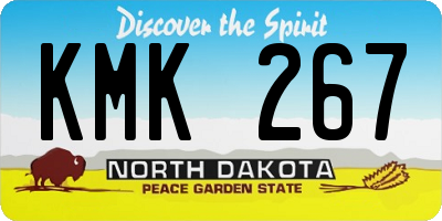 ND license plate KMK267