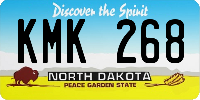 ND license plate KMK268
