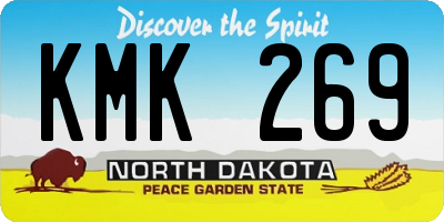 ND license plate KMK269