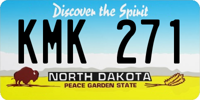 ND license plate KMK271