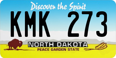 ND license plate KMK273