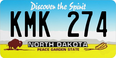 ND license plate KMK274