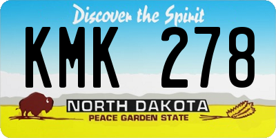 ND license plate KMK278