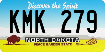 ND license plate KMK279