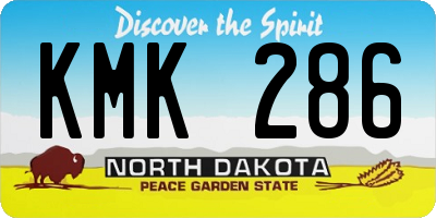 ND license plate KMK286