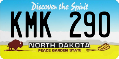 ND license plate KMK290