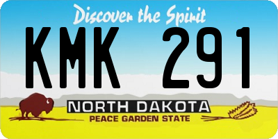ND license plate KMK291