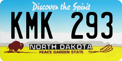 ND license plate KMK293