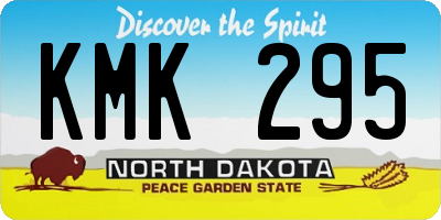 ND license plate KMK295