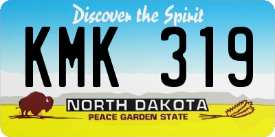ND license plate KMK319