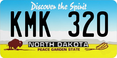ND license plate KMK320