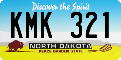 ND license plate KMK321