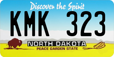 ND license plate KMK323