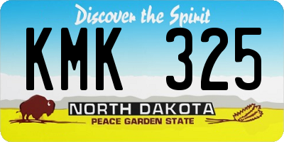 ND license plate KMK325