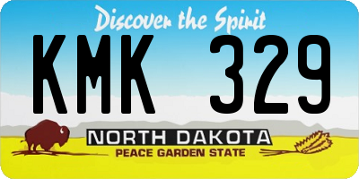 ND license plate KMK329