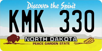 ND license plate KMK330