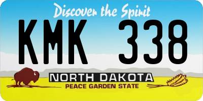 ND license plate KMK338