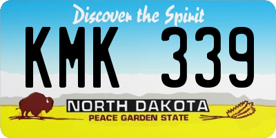 ND license plate KMK339