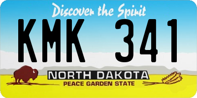 ND license plate KMK341
