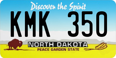 ND license plate KMK350