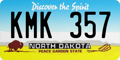 ND license plate KMK357