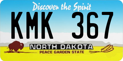ND license plate KMK367