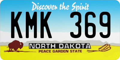 ND license plate KMK369