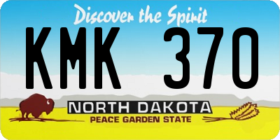 ND license plate KMK370