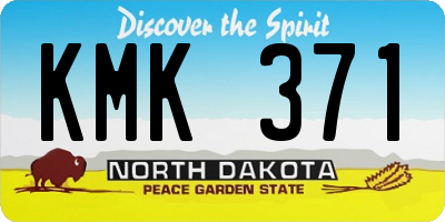 ND license plate KMK371