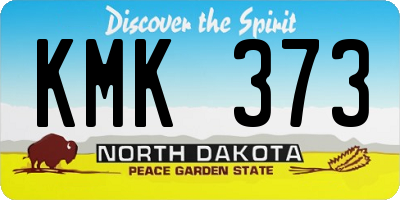 ND license plate KMK373