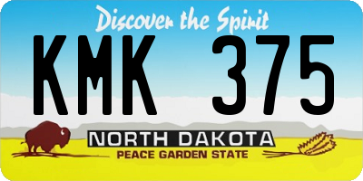 ND license plate KMK375
