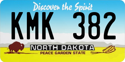 ND license plate KMK382