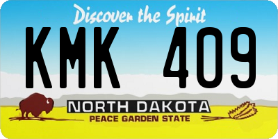 ND license plate KMK409
