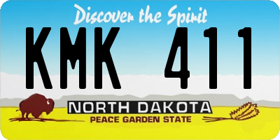 ND license plate KMK411