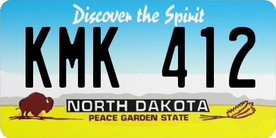 ND license plate KMK412