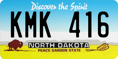 ND license plate KMK416