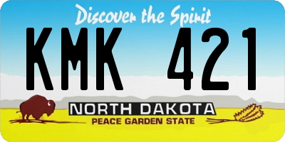 ND license plate KMK421