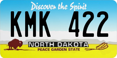 ND license plate KMK422