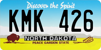ND license plate KMK426