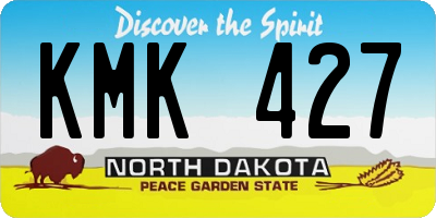 ND license plate KMK427