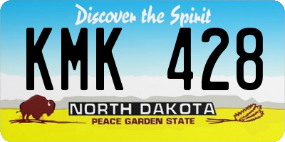 ND license plate KMK428