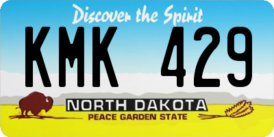 ND license plate KMK429