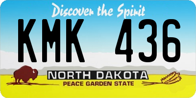 ND license plate KMK436