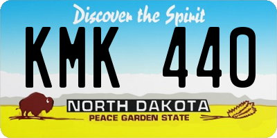 ND license plate KMK440