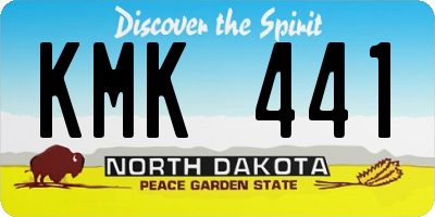ND license plate KMK441