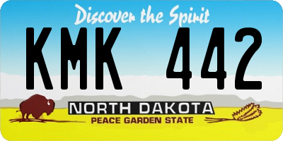 ND license plate KMK442