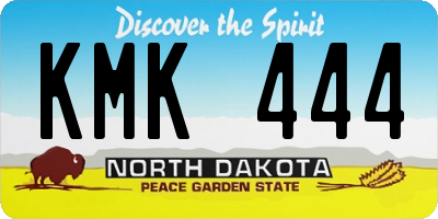 ND license plate KMK444